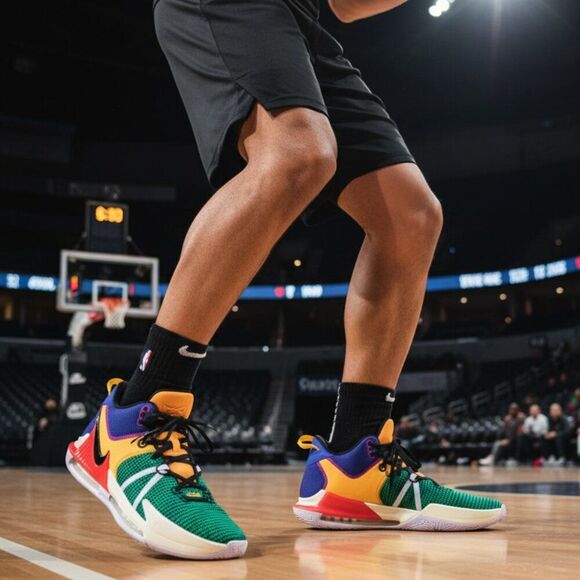 Sneakers Nike LeBron Witness VII Vivid Purple Green DM1123-501 NEW size 18 main image 4